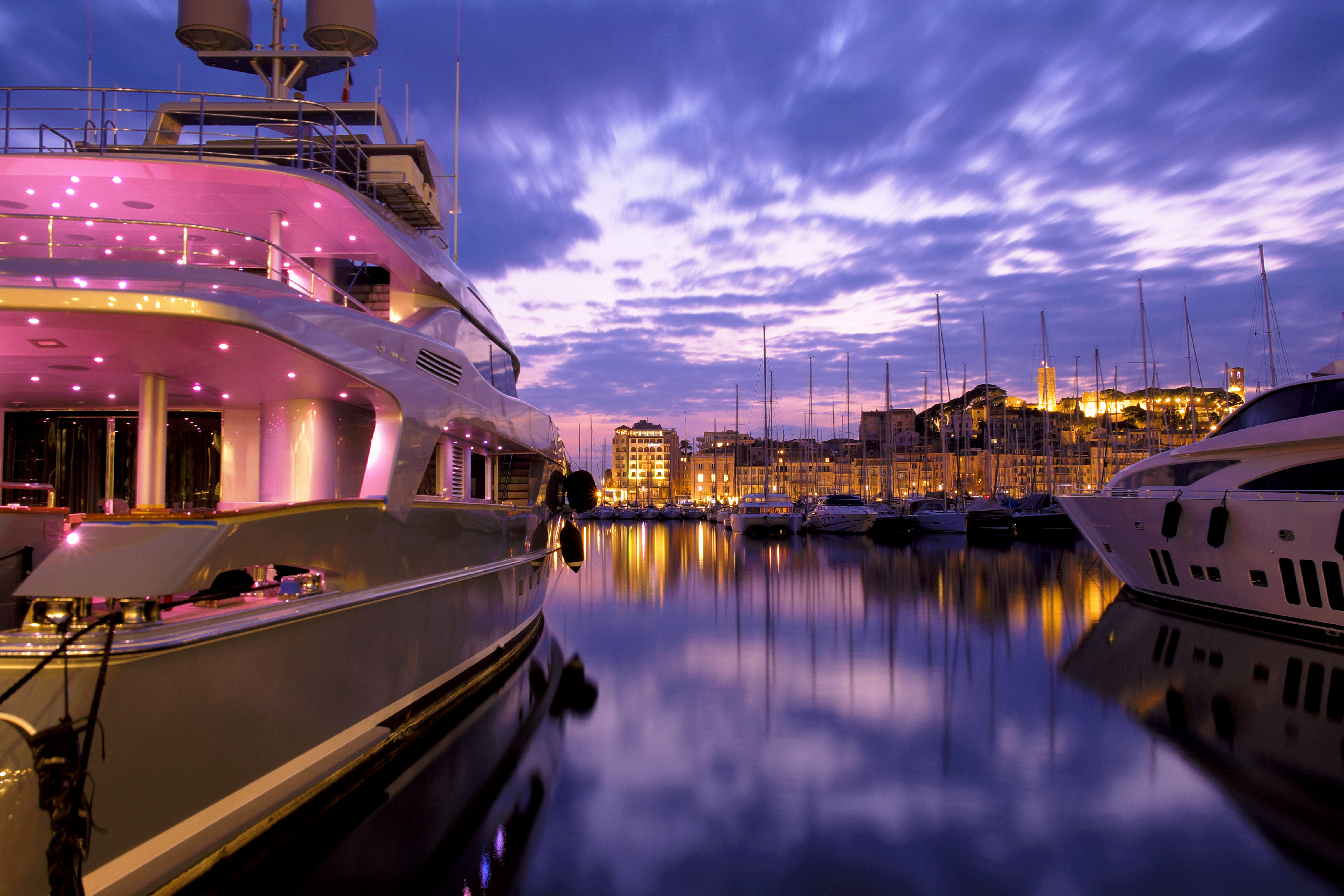 Yacht in the evening