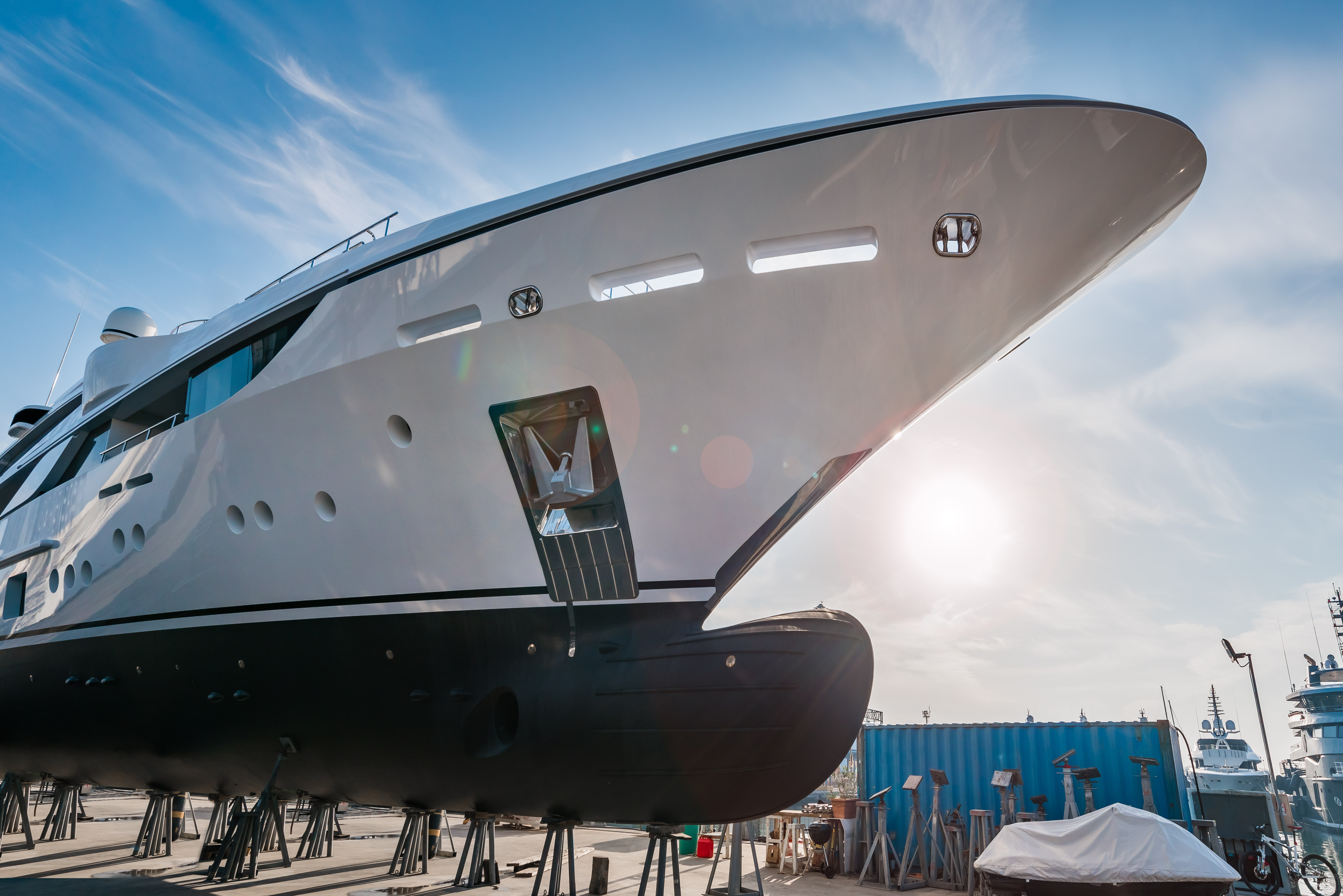 Yacht in Shipyard