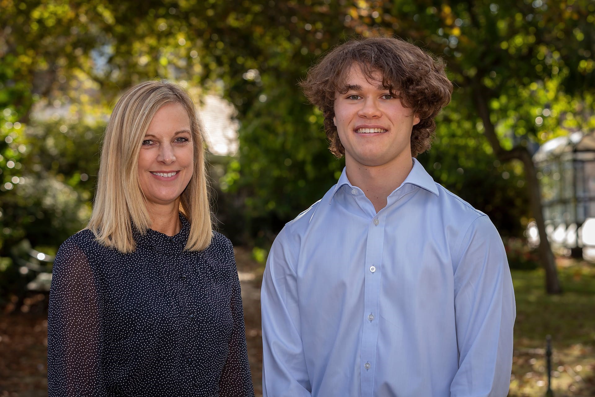 Sharon Coburn with bursary student Zach Ellis