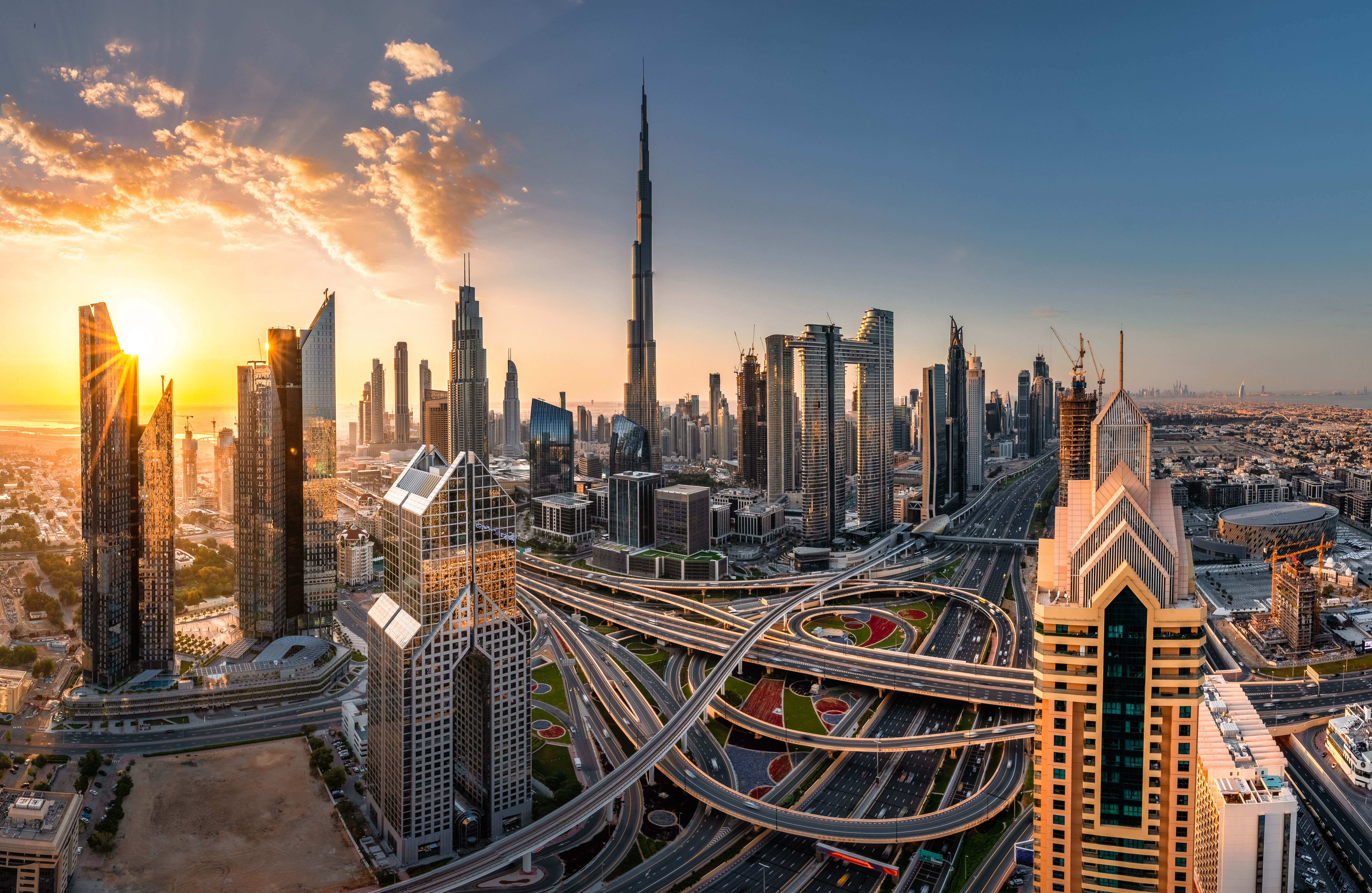 Dubai Skyline At Dusk