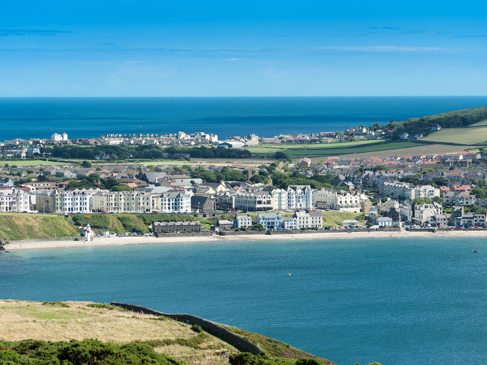 The coast of the Isle of Man. 